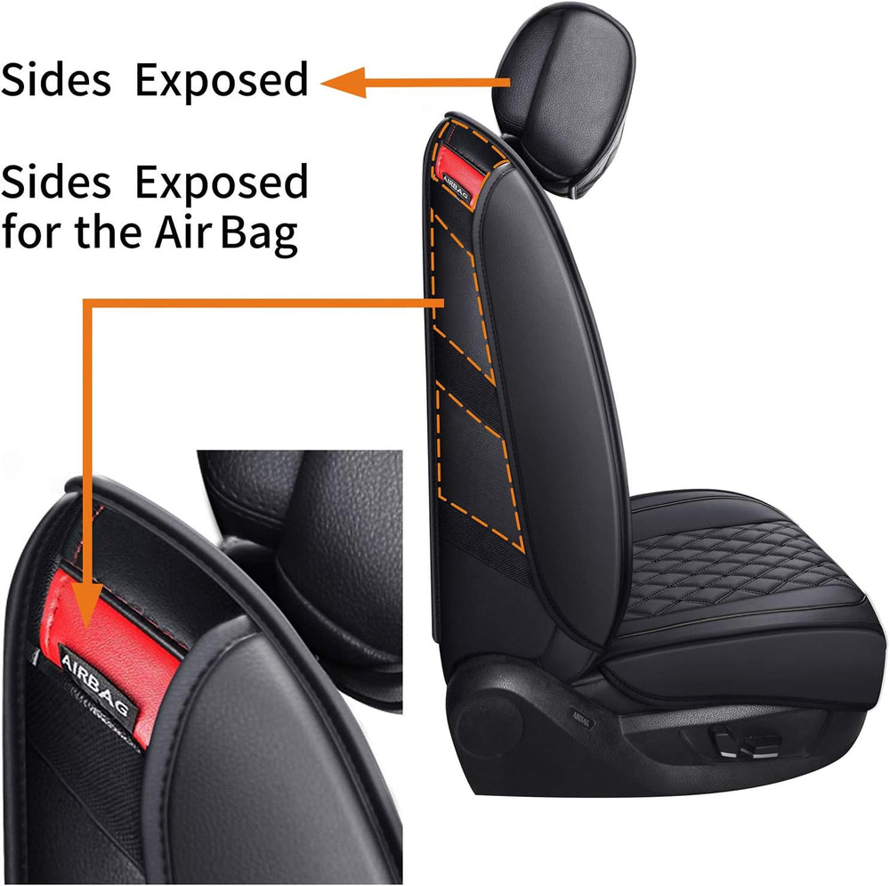 Aierxuan Car Seat Covers for Ford F150 F250 F350 F450 Truck (Black)