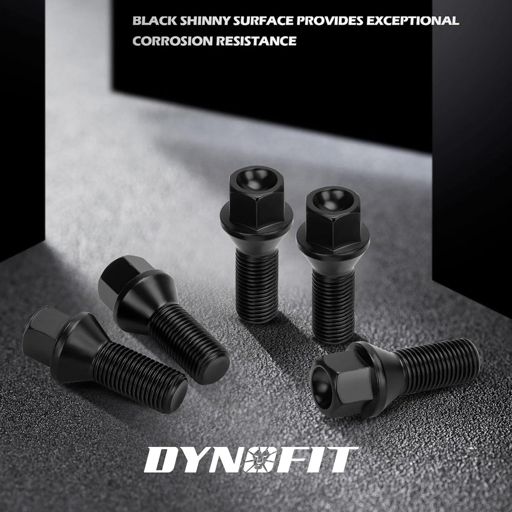Dynofit 14x1.5 Lug Bolts Compatible with Audi A3 A4 A1 A8,27mm Shank Conical ...