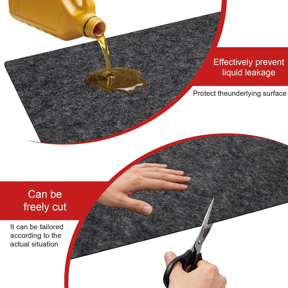 19.7' ×8.2' Garage Floor Mat for Under Car, Heavy-Duty Oil Spill Mat,...