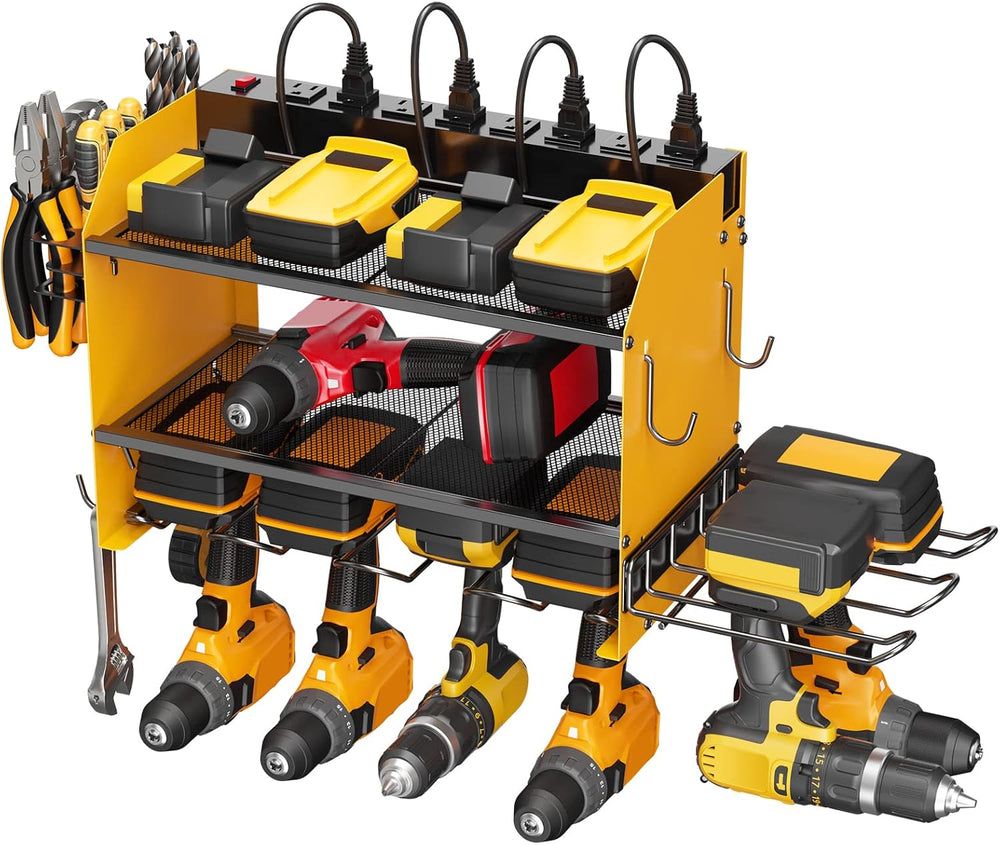 CCCEI Modular Power Tool Organizer Wall Mount Charging Station, Garage Drill