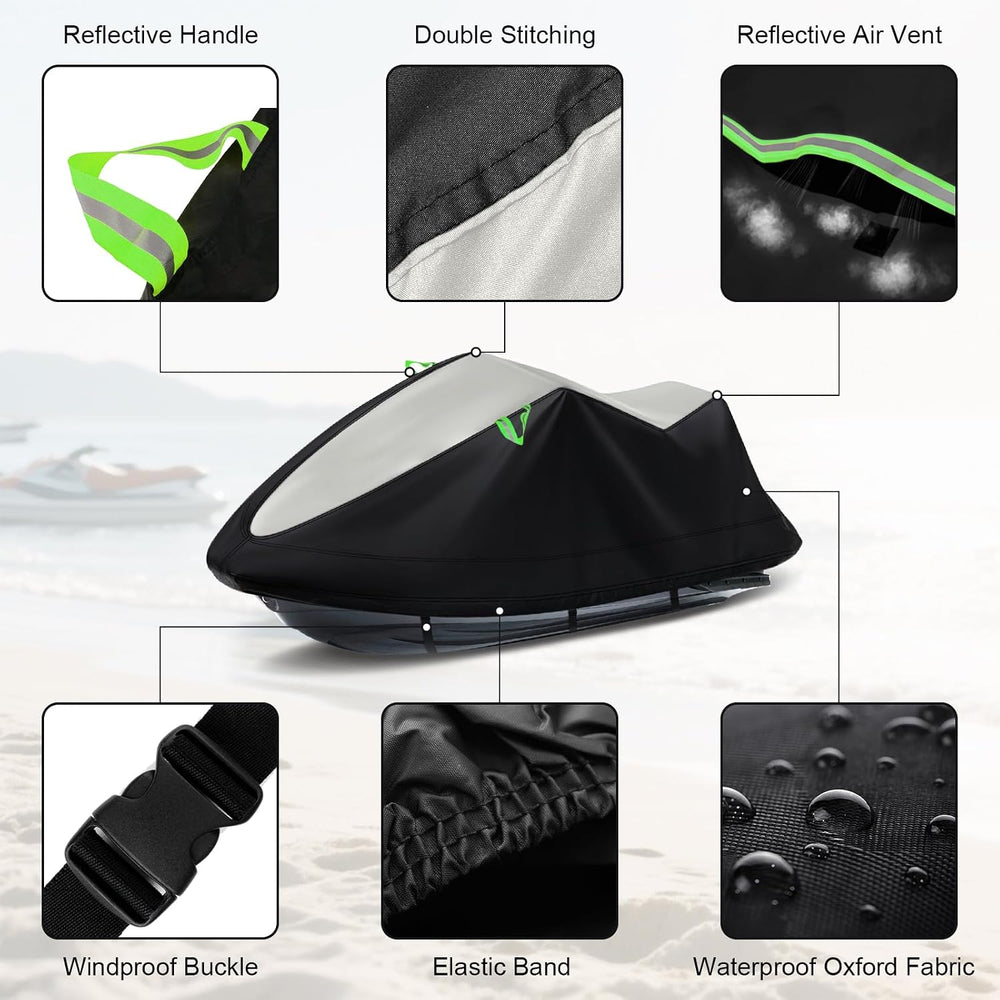 XYZCTEM Jet Ski Cover 3 Seater Waterproof for Yamaha, Seadoo Bombardier GTX, ...