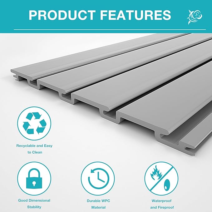 NeatiEase 2 x 4ft Slatwall Panel Wall Storage Systems, Slat Wall Paneling