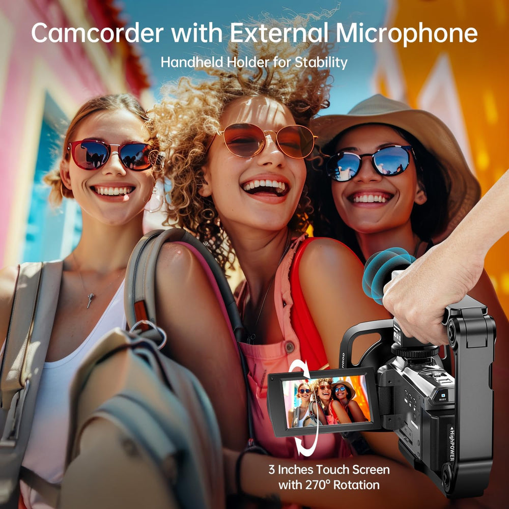 FlyFrost 8K Video Camera 88MP UHD WiFi Vlogging Cameras for YouTube 18X Digit...