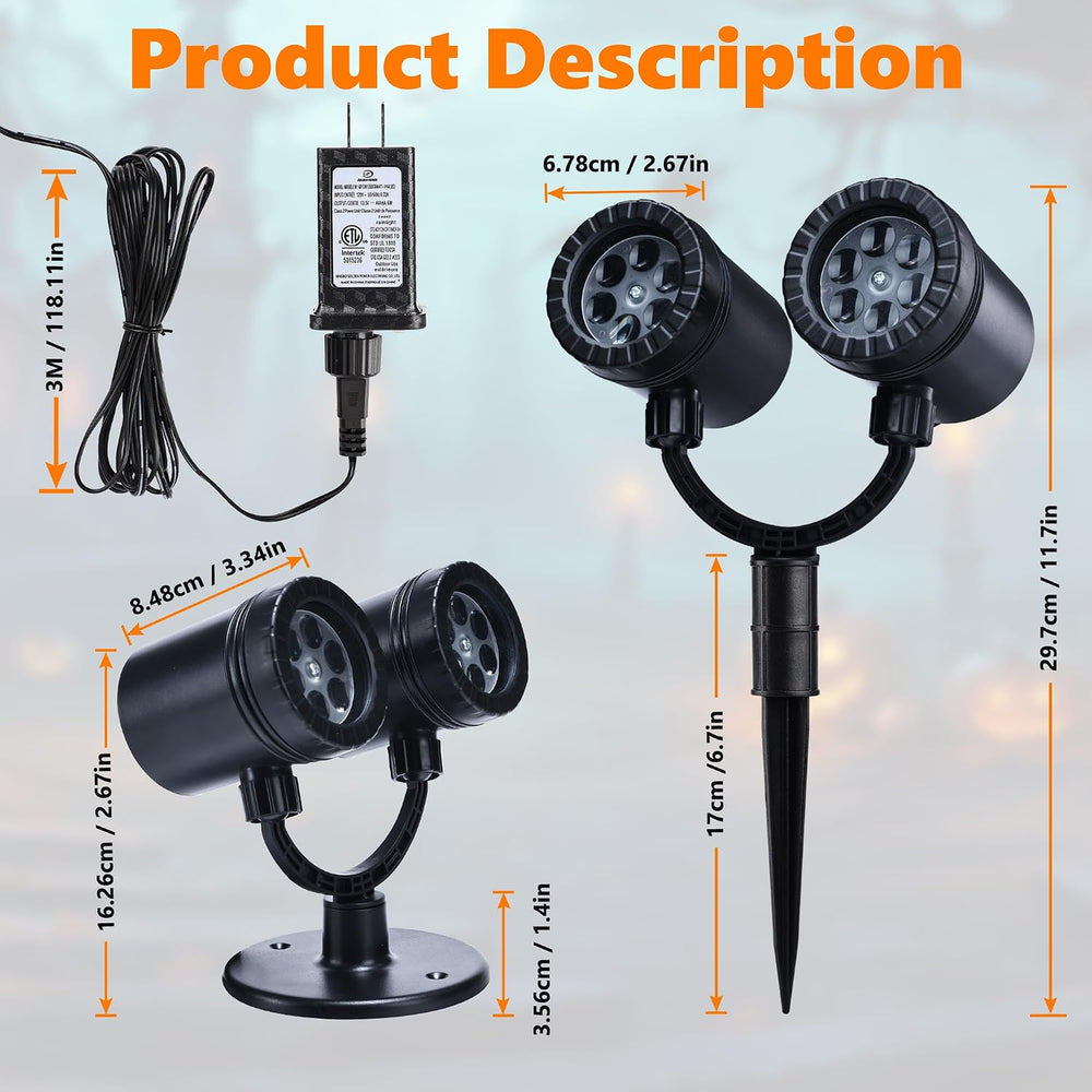 Halloween Projector Outdoor Lights, Dynamic Halloween Projector Lights