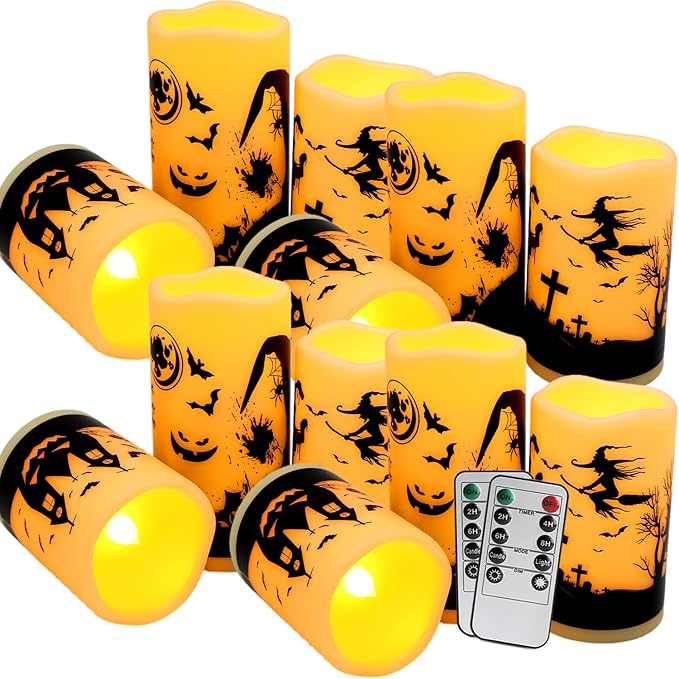12-Pack Waterproof -Flameless Led Candles๏ผRemote Control and Timer Functions ...