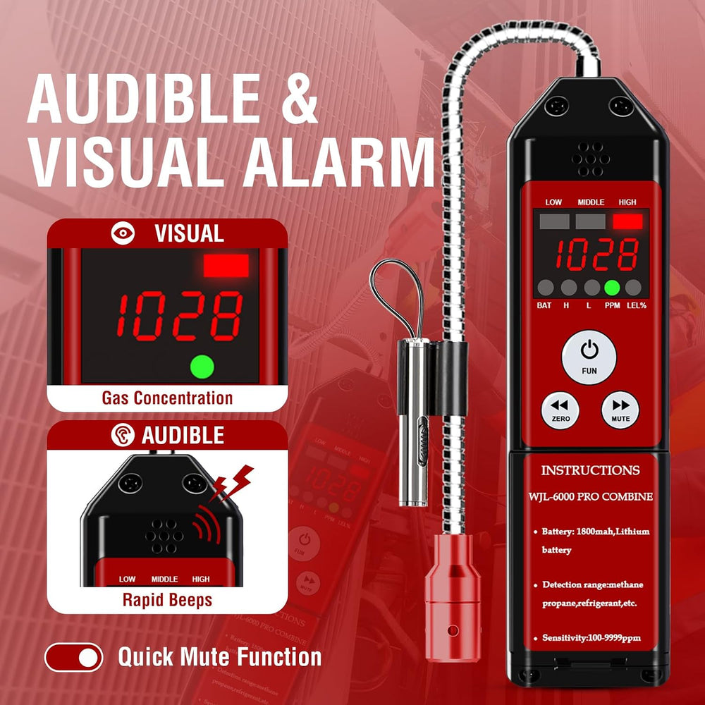 WJL-6000PRO Combine Refrigerant Leak Detector Gas Detector for HVAC