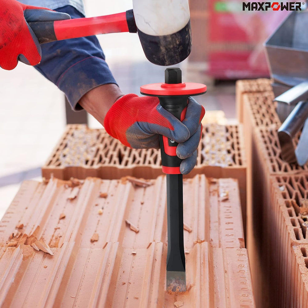 MAXPOWER Masonry Chisels, 11" Point Chisel, Flat Chisels, 8" Brick ...