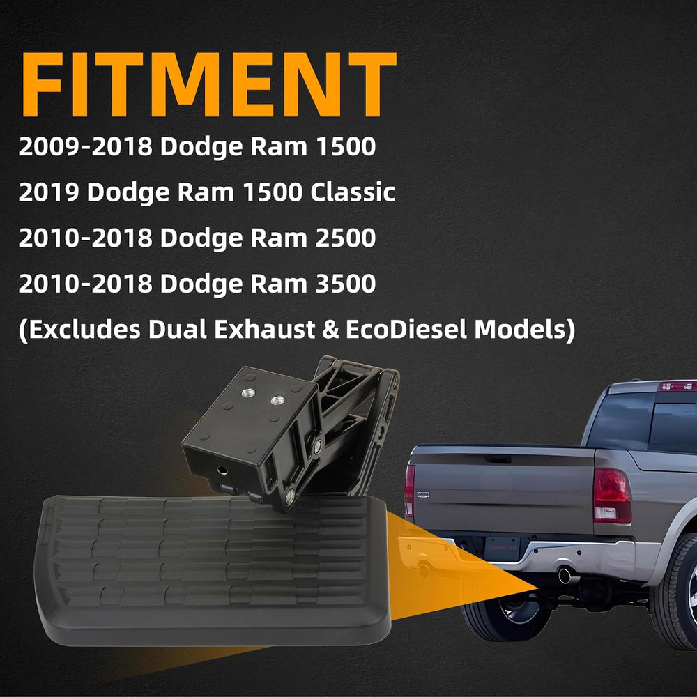 MITZONE Bed Step Compatible with 2009-2019 Dodge Ram 1500 2010-2018 RAM 2500 ...