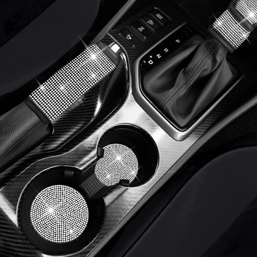 17 Pack Bling Car Seat Covers Set Car Diamond Accessories Rhinestone Crystal ...