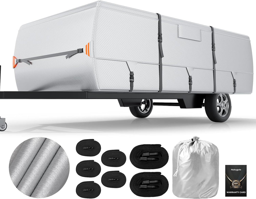 Oxford Fabric Pop Up Folding Camper Cover 14'-16' Super Waterproof Te...
