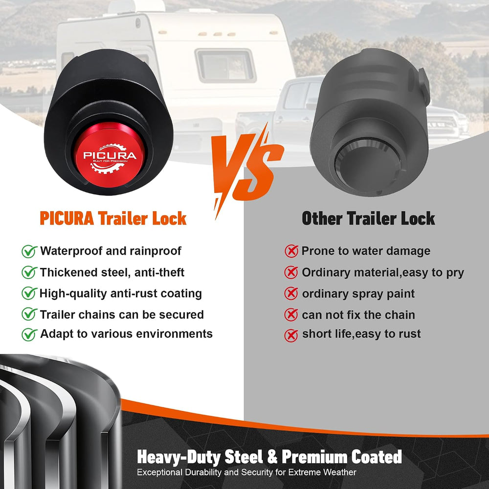 2026 Upgraded Trailer Lock Fits 2-5/16 Inch Coupler, Heavy Duty Trailer Hitch...