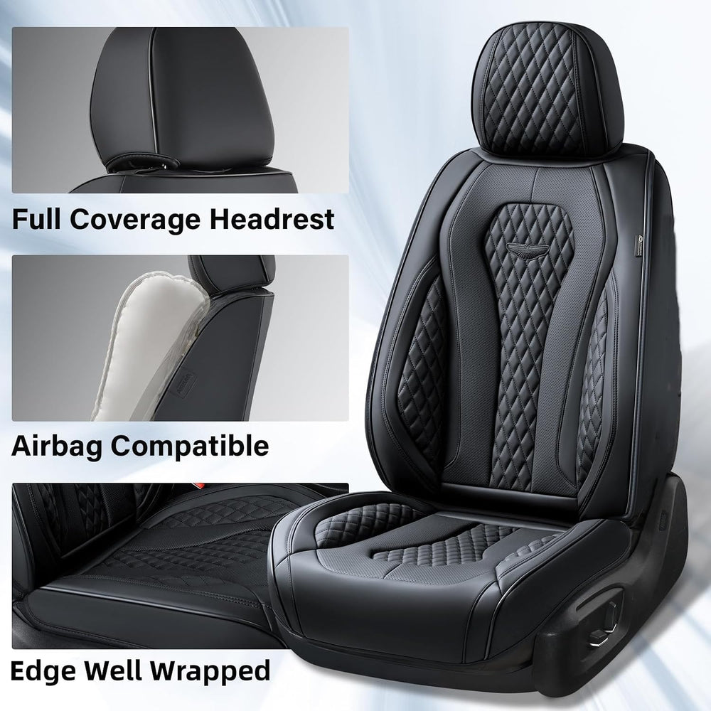 Coverado Seat Covers, Car Seat Covers Full Set, Black Car Seat Cover, Car Sea...
