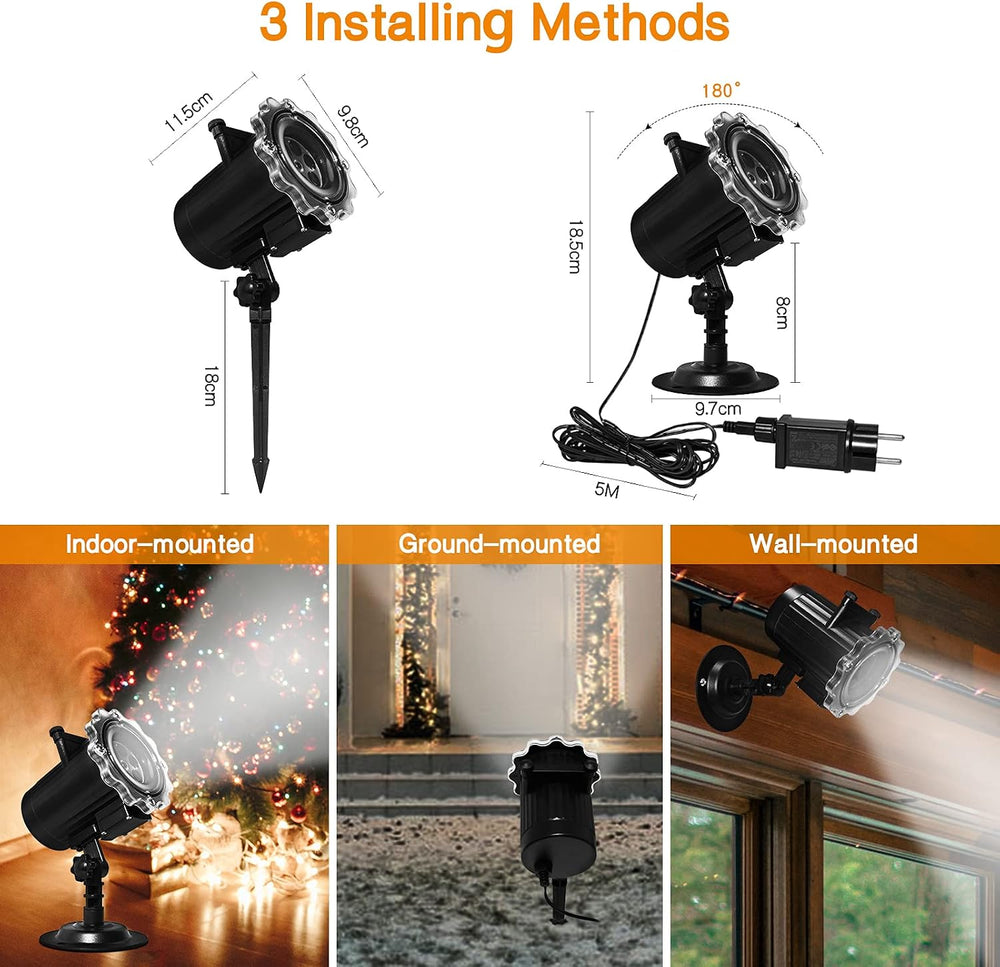 Halloween Projector Lights Outdoor, Year Round 10 Festival Theme 16 Slides Ho...
