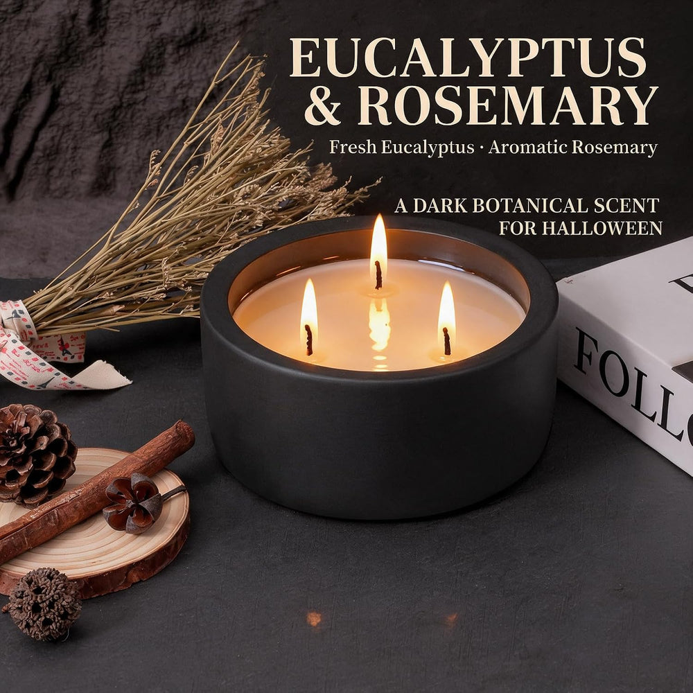 Viyffo 20oz Large Fall Scented Candle โ Eucalyptus & Rosemary, 3 Wick Non...