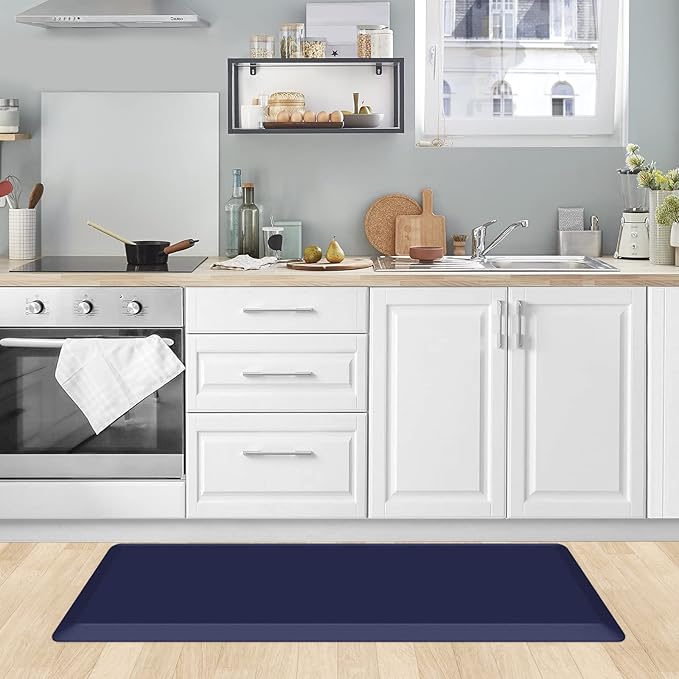 KitchenClouds Kitchen Mat Cushioned Anti Fatigue Kitchen Rug 0.8inch Waterproof