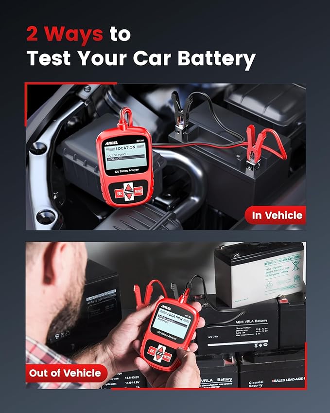 ANCEL BST200 Car Battery Tester 12V Automotive, 100-1100 CCA Battery Load