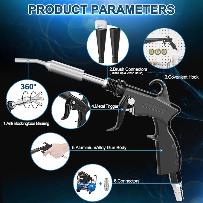 Detailing Car Cleaning Gun Interior Dryer Air Blow Gun, High Pressure Blower Gun