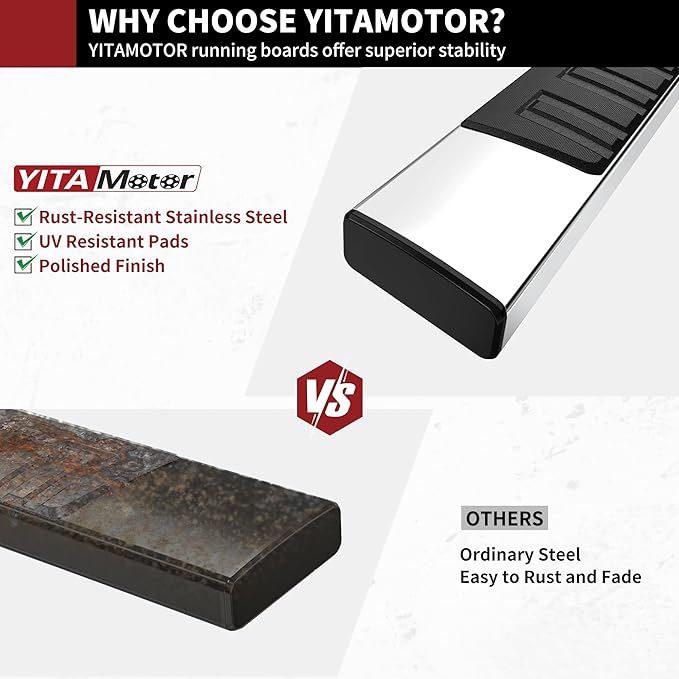 YITAMOTOR 6 inches Running Boards Compatible