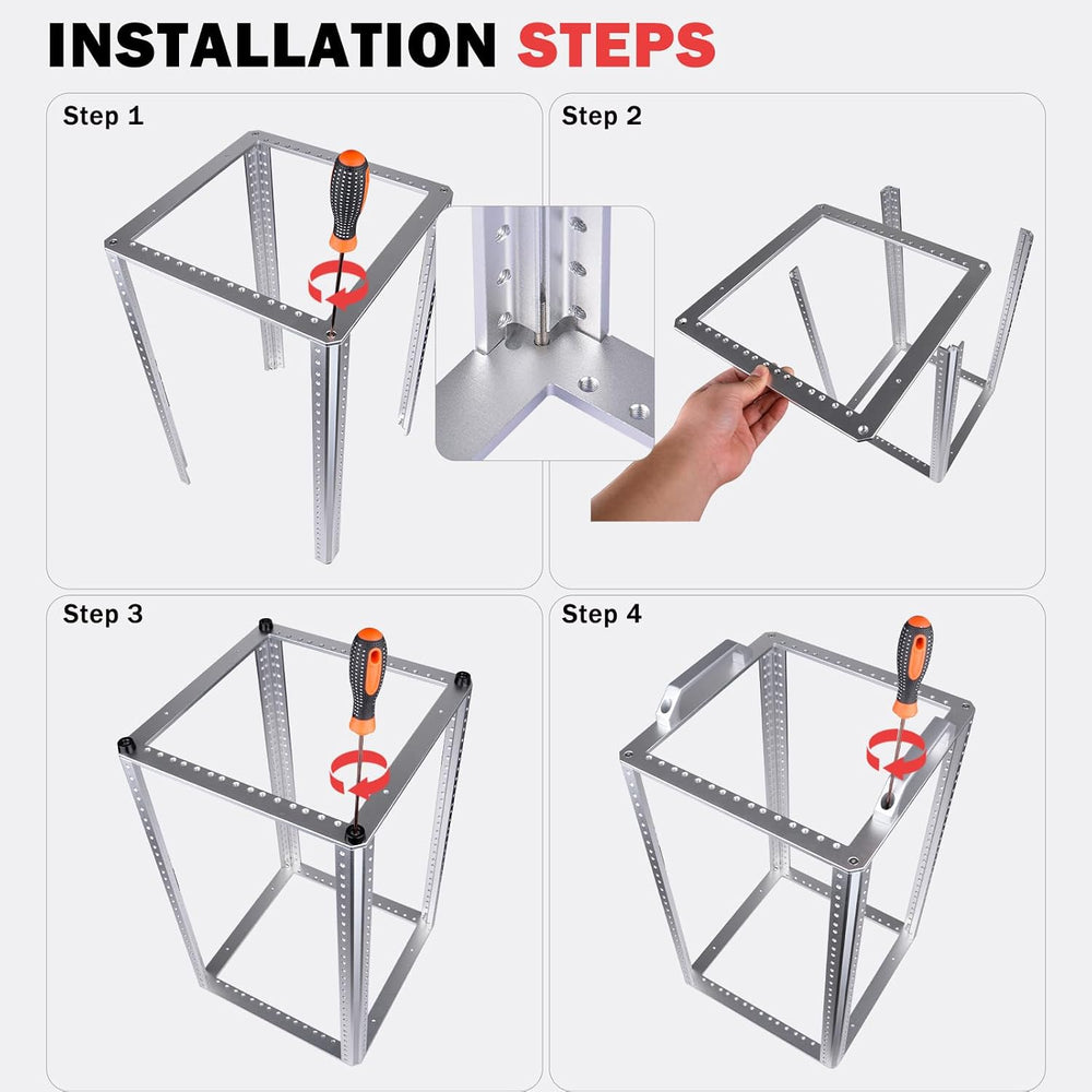 GeeekPi DeskPi RackMate TL1, 10 inch 10U Mini Server Rack for Network, Server...