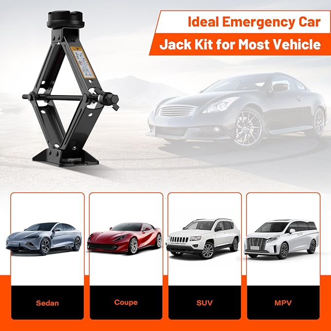 IMAYCC Car Jack 2.5 Ton/5512 lbs Universal Scissor Jack