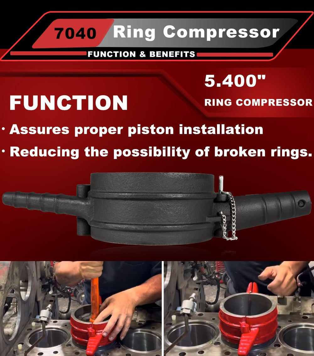 Camoo 7040 Piston Ring Compressor 5.4" Bore Alternative to PT-7040, Comp...
