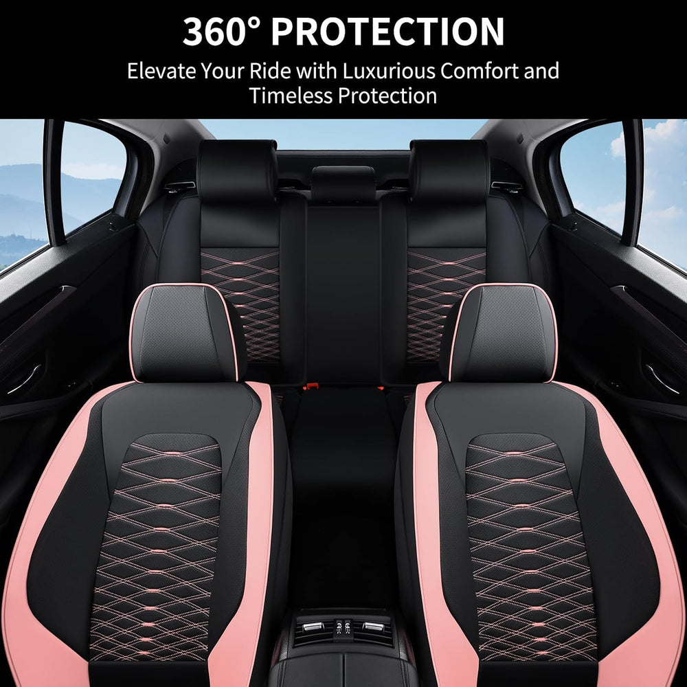 Leather Seat Covers, Car Seat Covers Full Set, Car Seat Protector Waterproof,...