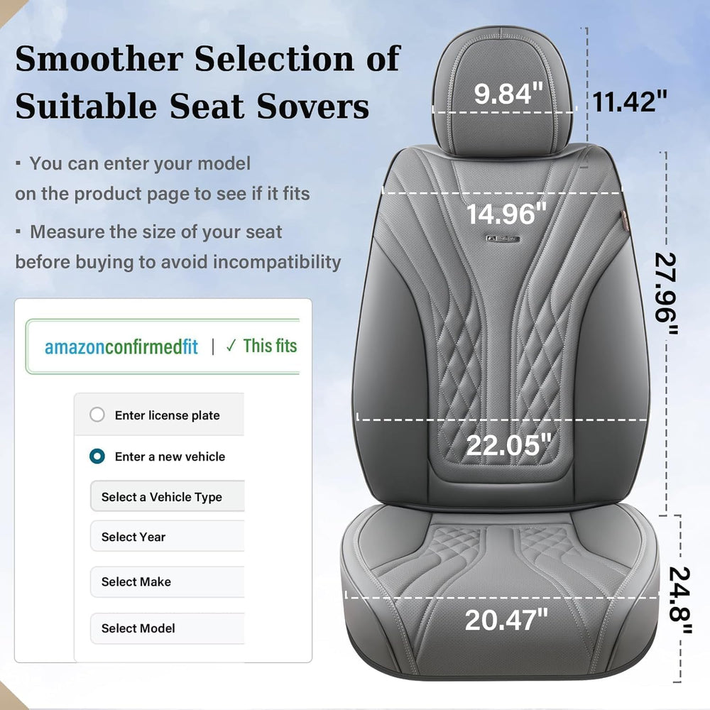 Coverado Car Seat Covers Full Set, 5 Seats Front Seat Cover and Back Seat Cov...