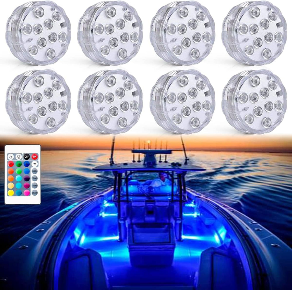 Seaponer Boat Lights Wireless Battery Operated, Waterproof Marine Led Light f...
