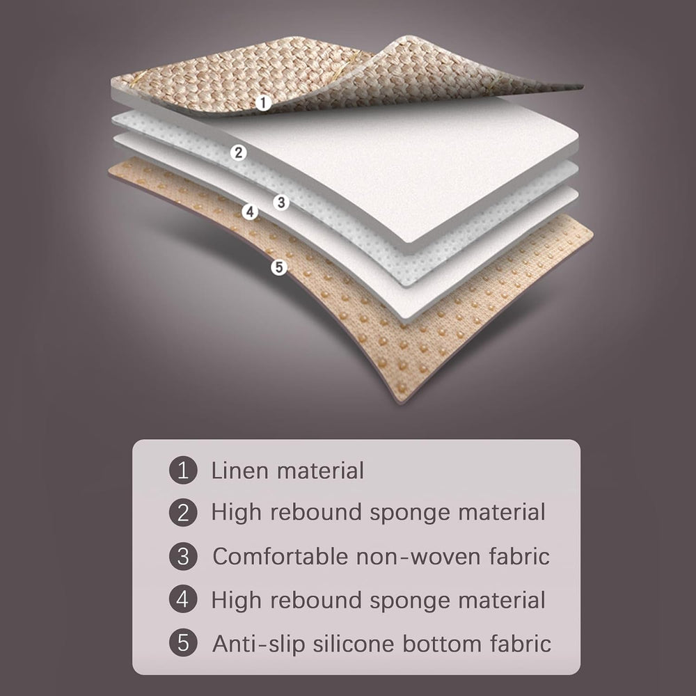 Beige Linen Back Seat Cover, Rear Car Seat Cover for Cars Truck SUV