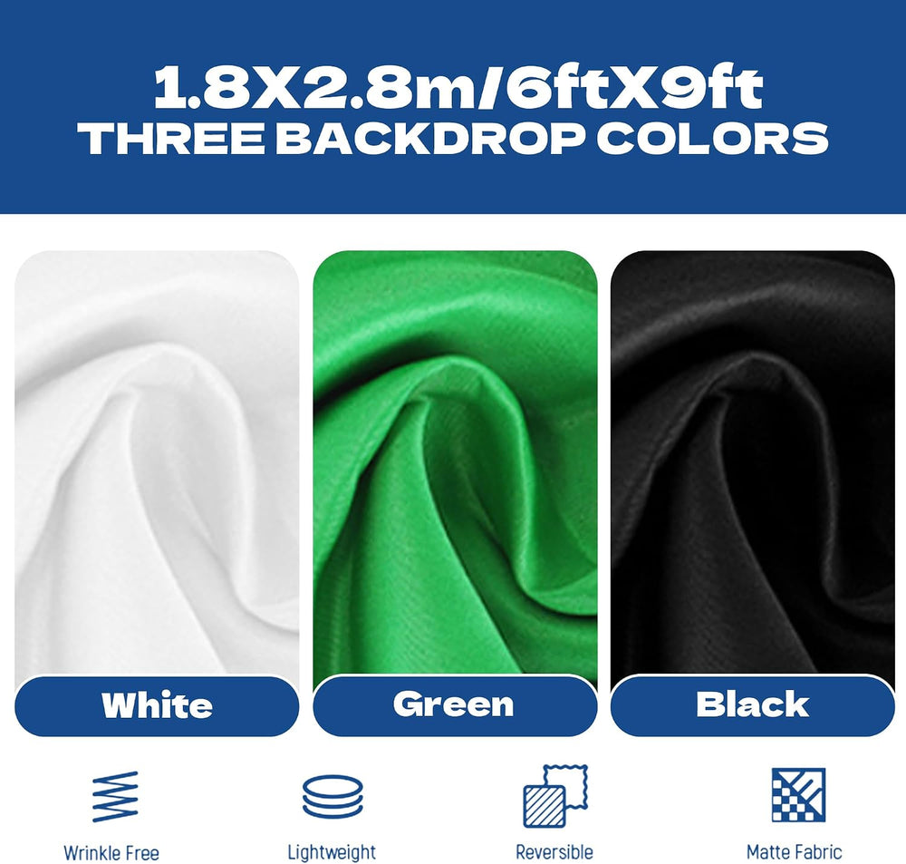 Photography Softboxes Kit with 6.6x10ft Backdrop Stands