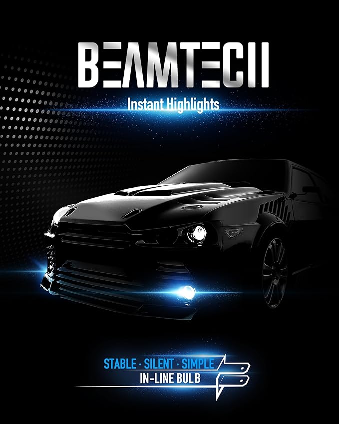 BEAMTECH 9005 Fog Light Bulb, HB3 Fog Bulb 6500K Fog Light or ATV UTV Off Roa...
