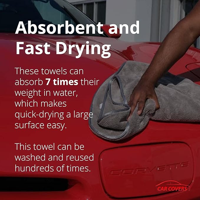 Microfiber Towels for Cars – Ultra-Absorbent Car Drying Towels, Scratch-Free ...