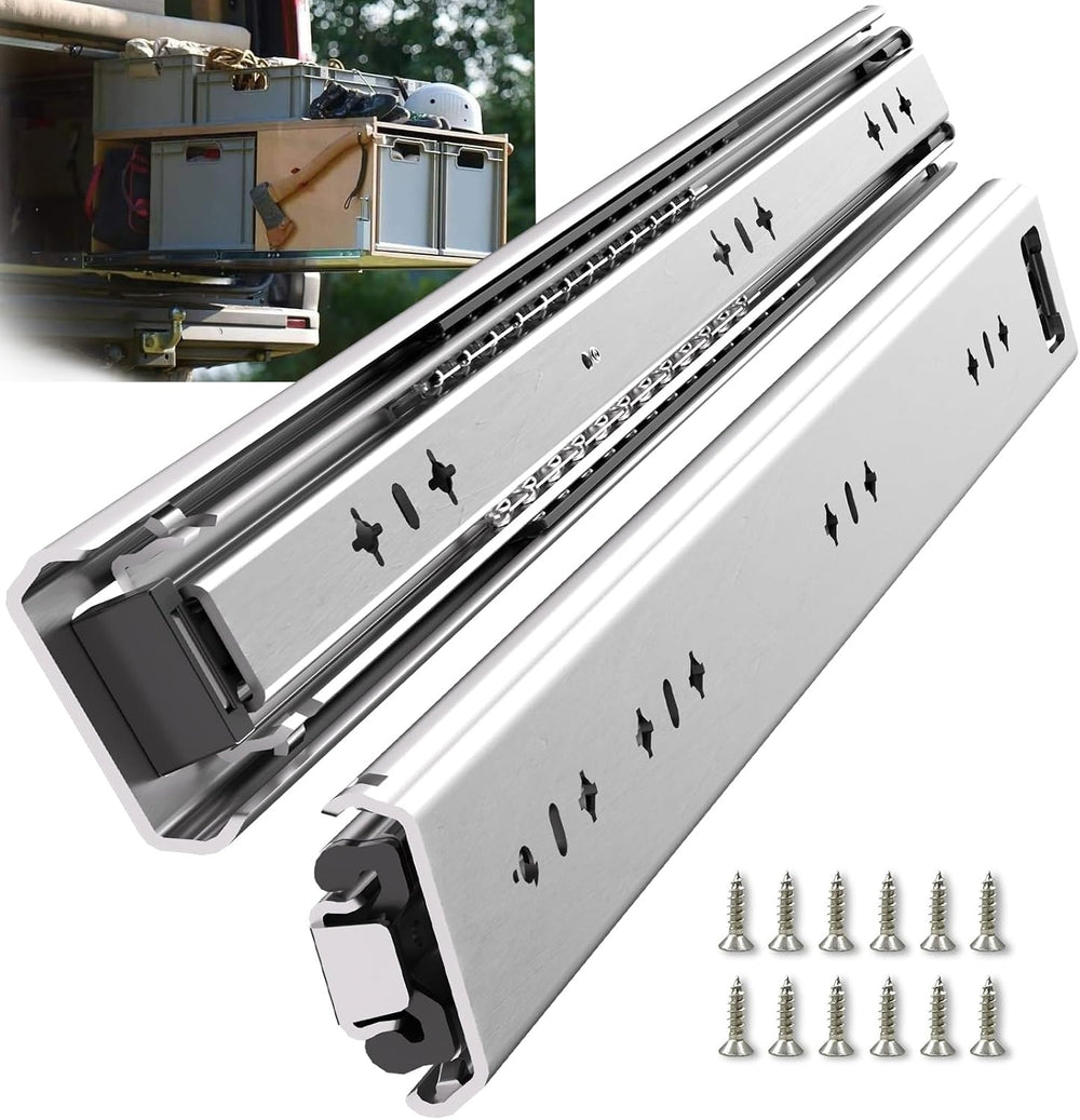 1 Pair 260 Lbs Heavy Duty Drawer Slides 12 14 16 18 20 22 24 26 28 30 32 36 4...