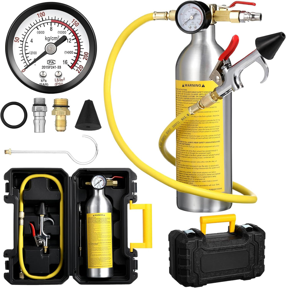 Rossesay AC Flush Kit Air Conditioner System Flush Kit, Yellow, Classic