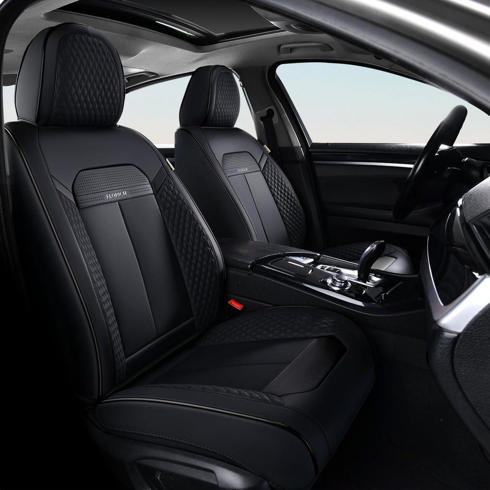 Car Seat Covers Full Set, Automotive Seat Covers, Black Car Seat Cover, Water...