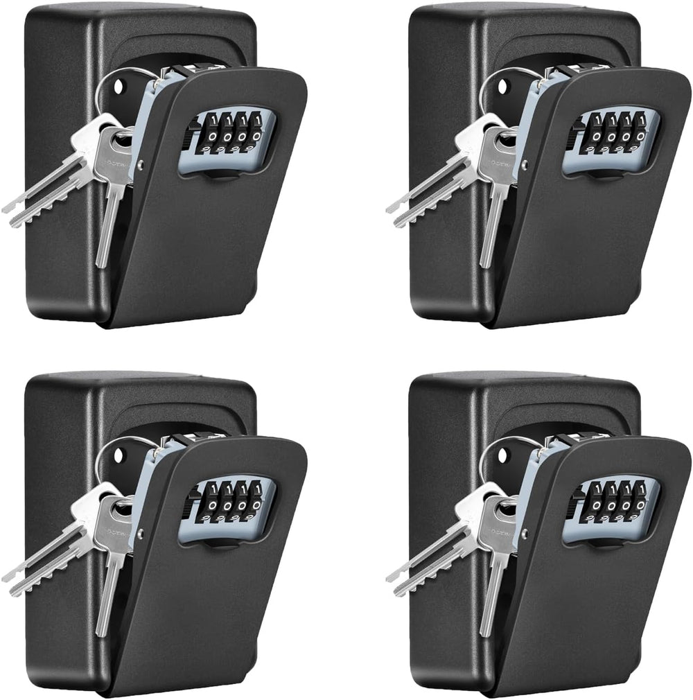 Key Lock Box Wall Mounted, Fayleeko 4 Digit Combination Lockbox (4Pack)