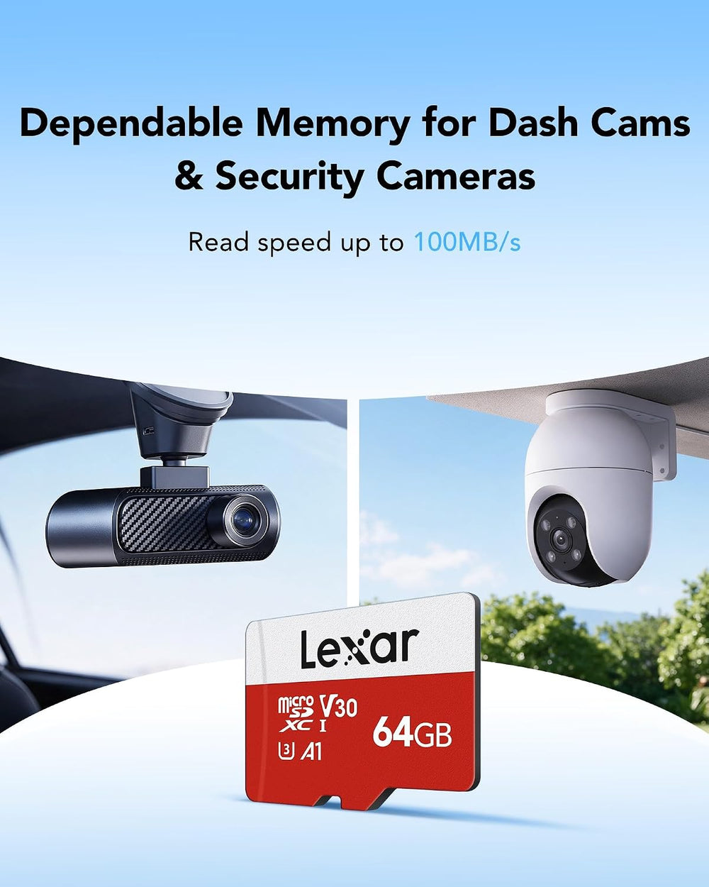 Lexar E-Series 64GB 2 PK Micro SD Card microSDXC UHS-I Flash Memory Card