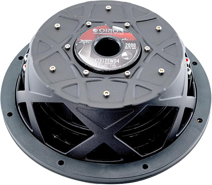 ORION XTR Series XTR12SWD4 Shallow Mount 12” Car Subwoofer, 2000W Max Power