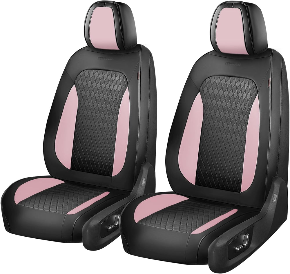 Coverado Car Seat Covers for Front Seats, Leather Seat Covers for Cars, Water...