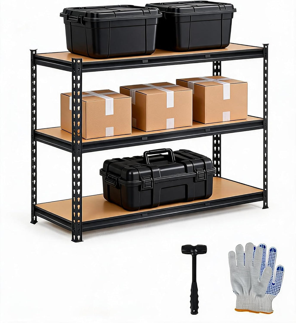 GarveeTech Heavy Duty Garage Shelving Units,3-Tier Adjustable Storage Shelves...