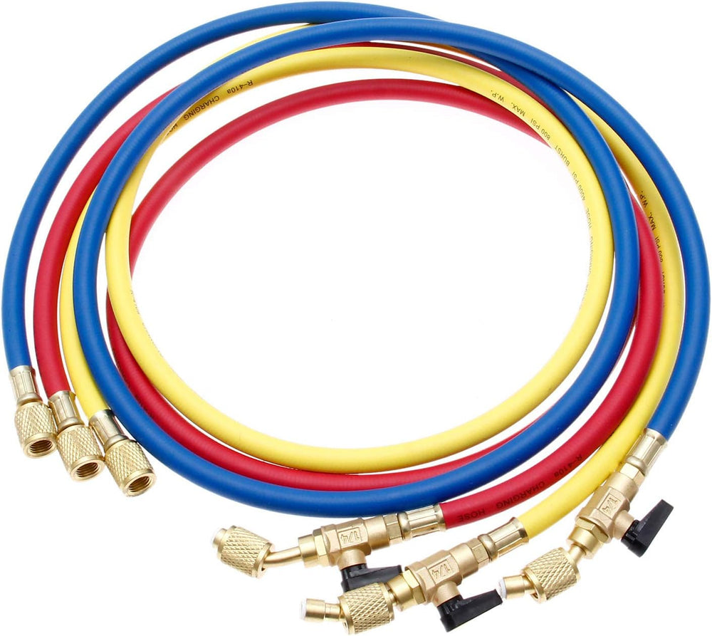 Refrigerant Charging Hose with Ball Valves for R410A R134A