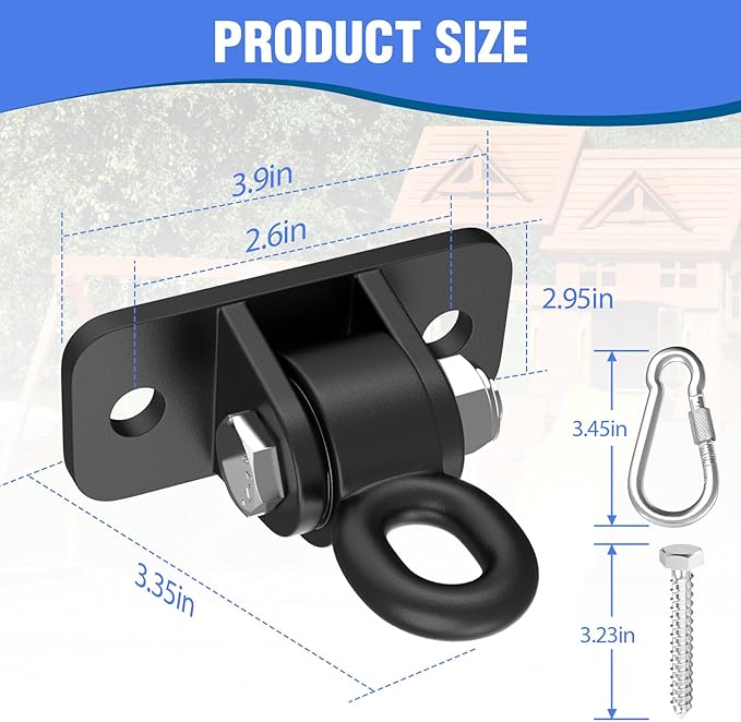 Heavy Duty Swing Hangers with Bearing, Porch Swing Hanging Kit (8PCS)