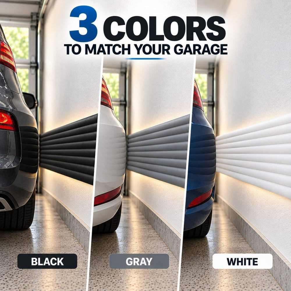 Rubber Bond Garage Wall Protectors - 4in x 12ft Strong Self-Adhesive Rubber B...