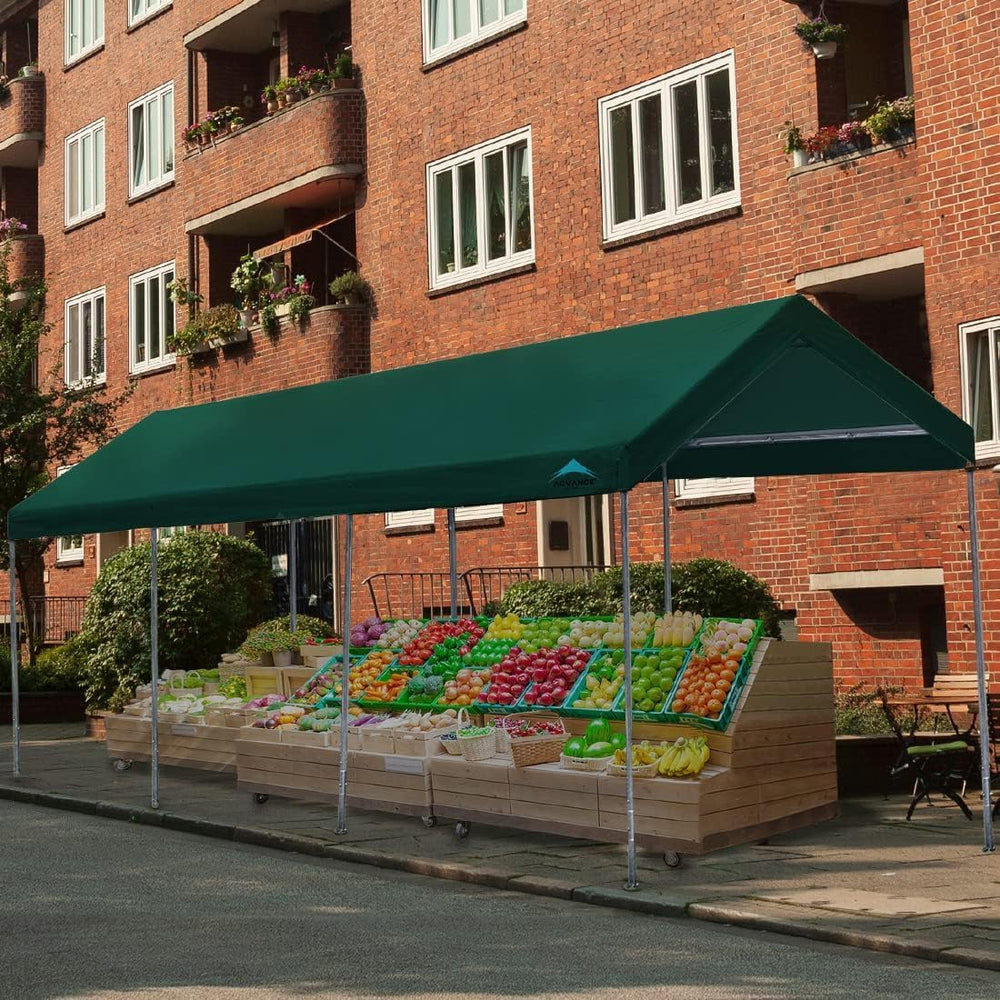 ADVANCE OUTDOOR 10x20 ft Heavy Duty Carport Potable Car Canopy Garage Party T...