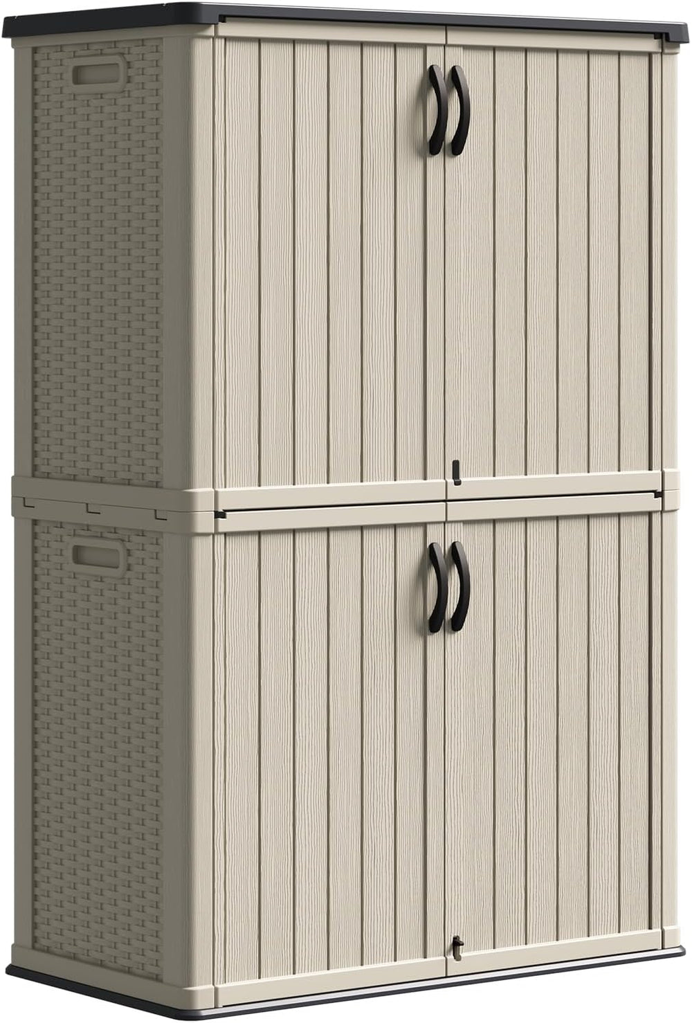Patiowell 50 cu.ft Plastic Outdoor Storage Shed, Lockable Waterproof Resin