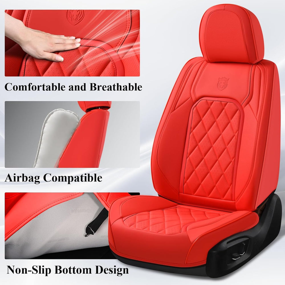 Coverado Car Seat Covers Full Set, 5 Seat Universal Seat Cover for Cars, Luxu...