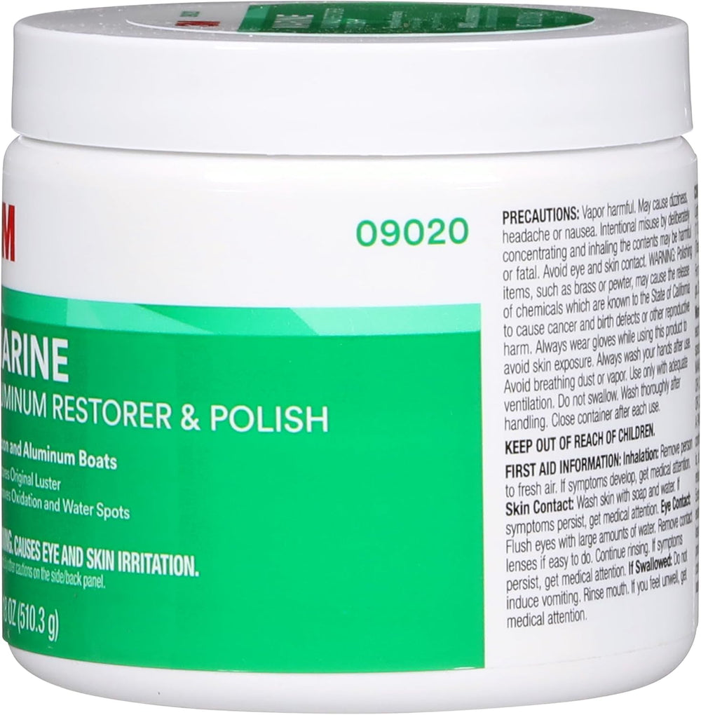 3M Marine Aluminum Restorer and Polish, 09020, 18 oz, for Marine Detailing, R...