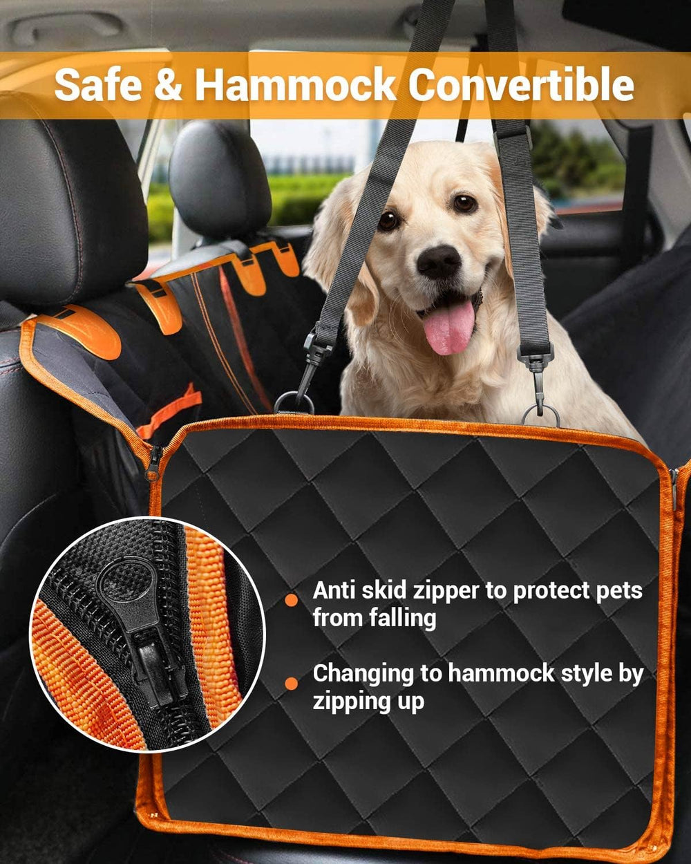 Dog Car Seat Cover, 600D Heavy Dute Car Seat Cover for Dogs Pets, 100% Waterp...