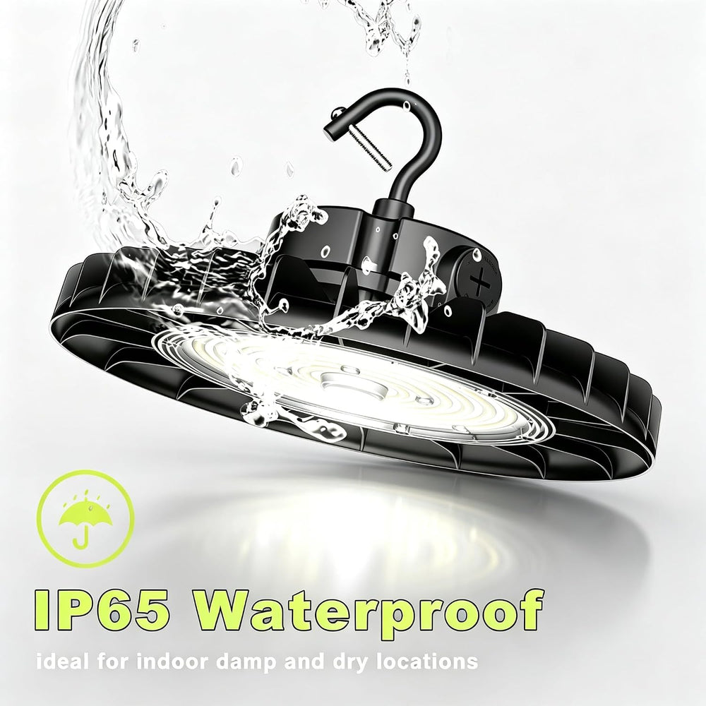 150W UFO LED High Bay Light 8-Pack Dimmable,3Watt Selectable & 5000K