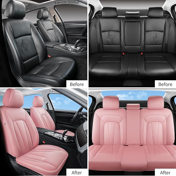 Pink Car Seat Covers, 5 Seats Universal Seat Covers